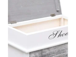 Zapatero gris 50 x 28 x 98 cm madera de paulownia
