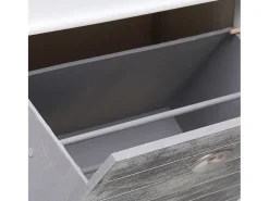 Zapatero gris 50 x 28 x 98 cm madera de paulownia