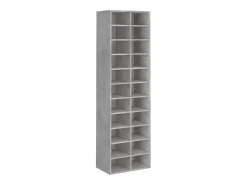 Zapatero gris hormigón 54x34x183 cm madera de ingeniería