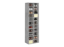 Zapatero gris hormigón 54x34x183 cm madera de ingeniería