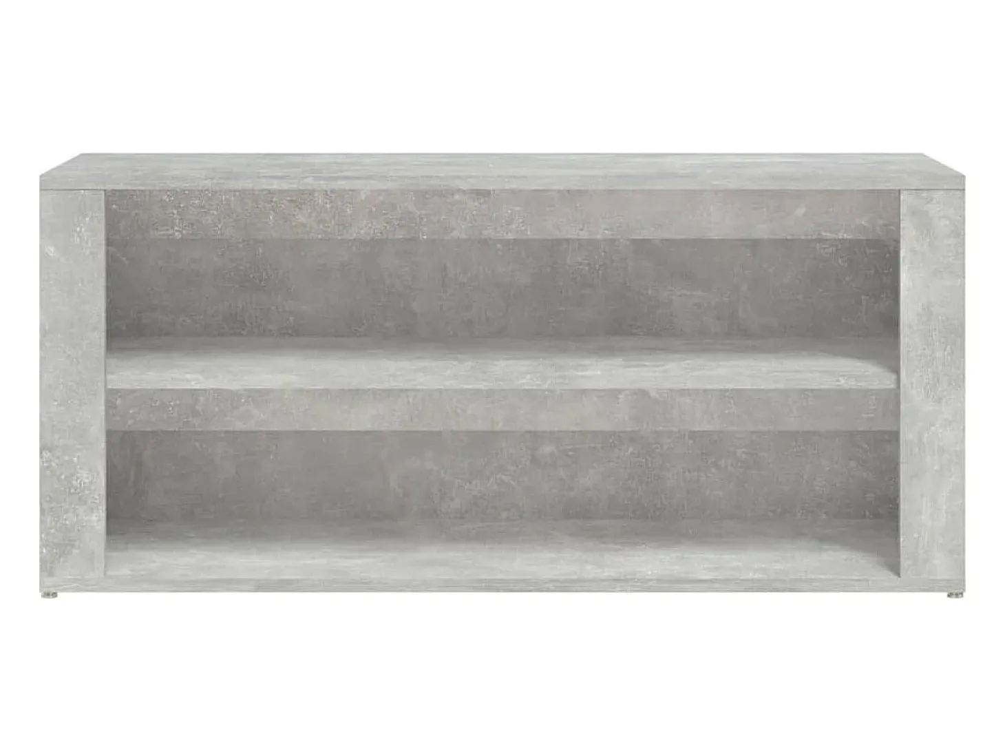 Zapatero Gris Hormigón 100x35x45 cm Madera de Ingeniería
