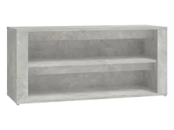 Zapatero Gris Hormigón 100x35x45 cm Madera de Ingeniería