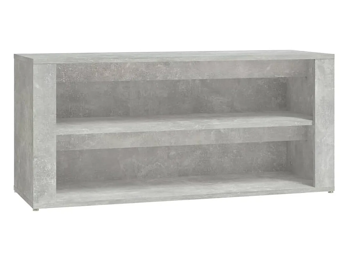 Zapatero Gris Hormigón 100x35x45 cm Madera de Ingeniería