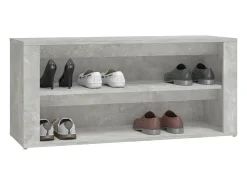 Zapatero Gris Hormigón 100x35x45 cm Madera de Ingeniería