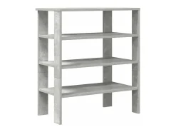 Zapatero gris hormigón 61x32x70 cm madera de ingeniería