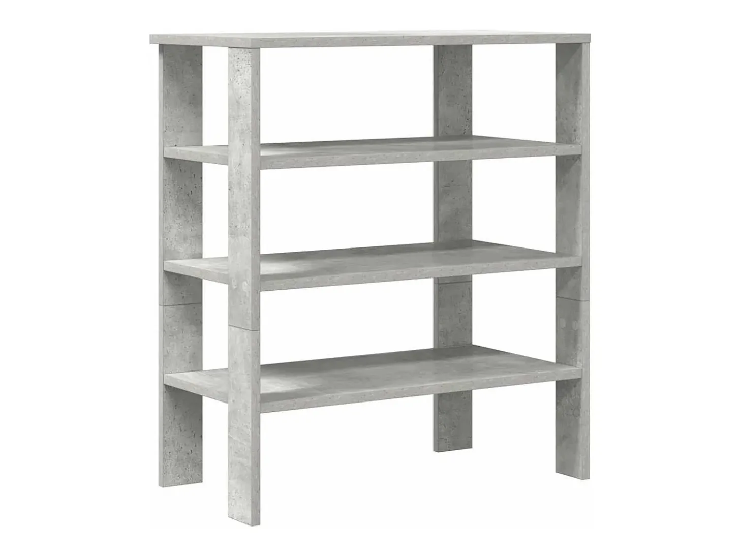 Zapatero gris hormigón 61x32x70 cm madera de ingeniería