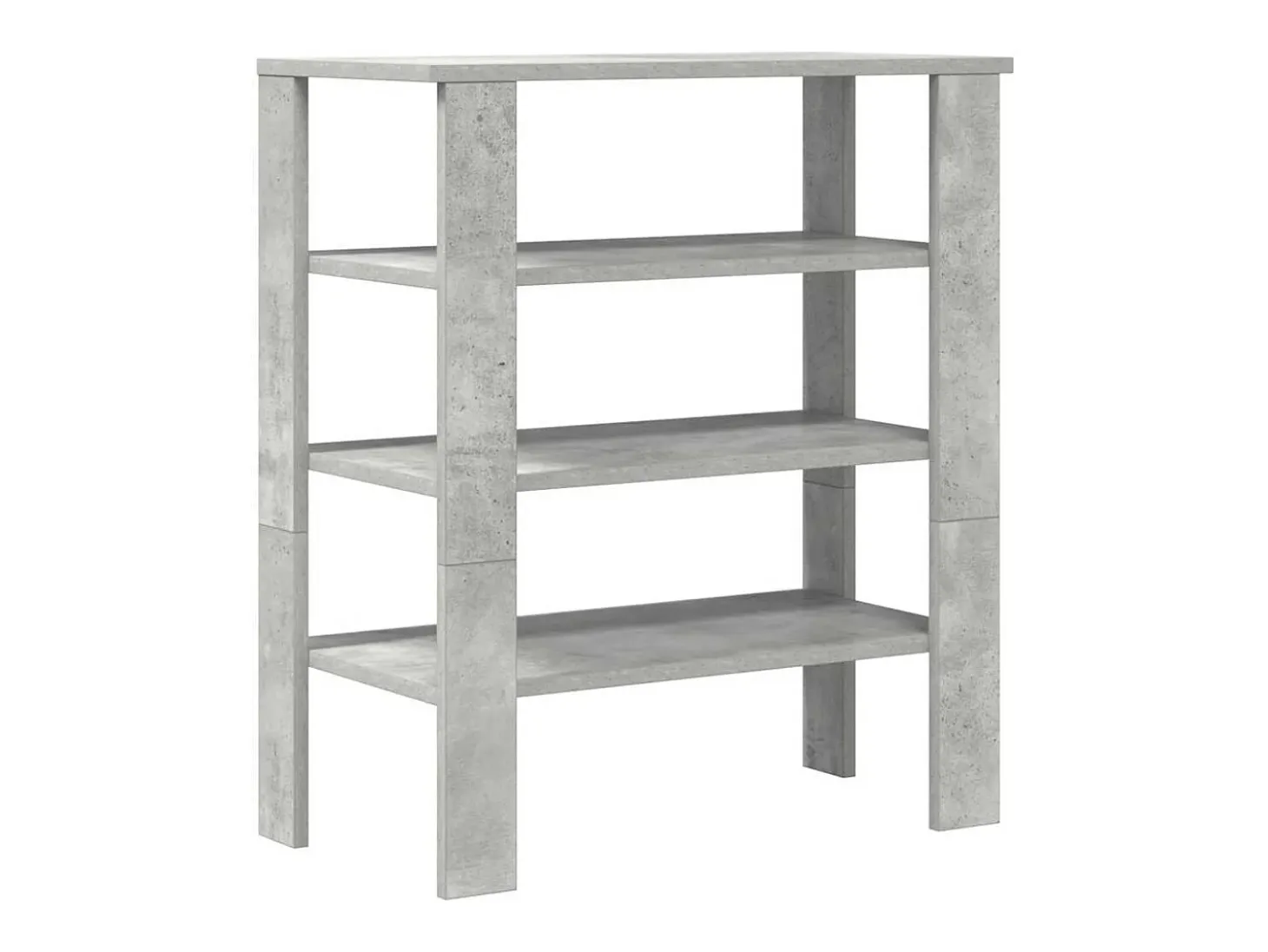 Zapatero gris hormigón 61x32x70 cm madera de ingeniería