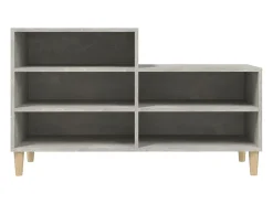 Zapatero gris hormigón 102x36x60 cm Madera de ingeniería