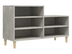 Zapatero gris hormigón 102x36x60 cm Madera de ingeniería