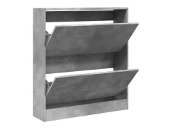 Zapatero gris hormigón 80x21x87,5 cm madera de ingeniería