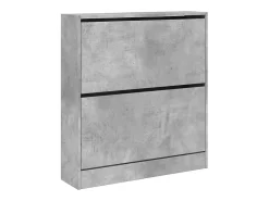 Zapatero gris hormigón 80x21x87,5 cm madera de ingeniería