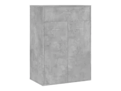 Zapatero gris hormigón 60x35x84 cm Madera de ingeniería