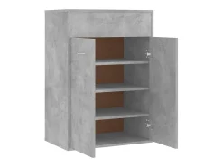 Zapatero gris hormigón 60x35x84 cm Madera de ingeniería