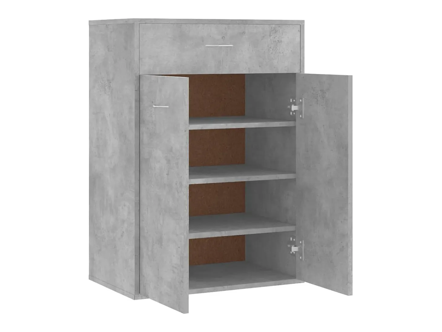Zapatero gris hormigón 60x35x84 cm Madera de ingeniería