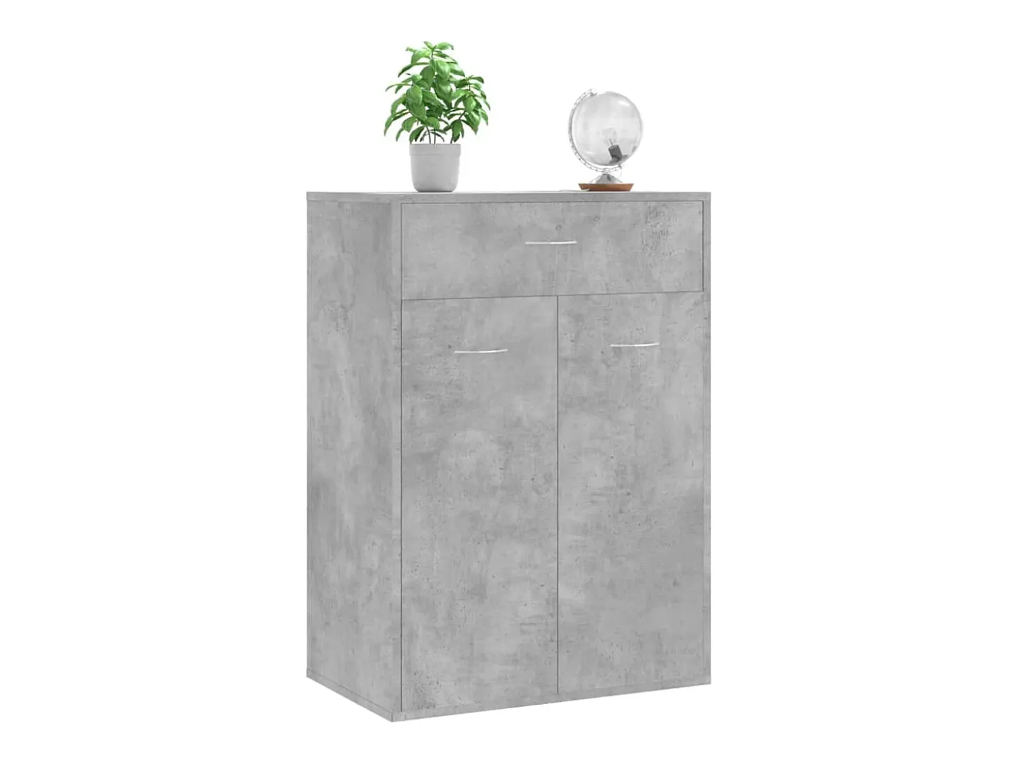 Zapatero gris hormigón 60x35x84 cm Madera de ingeniería
