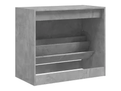 Zapatero gris hormigón 80x42x69 cm madera de ingeniería
