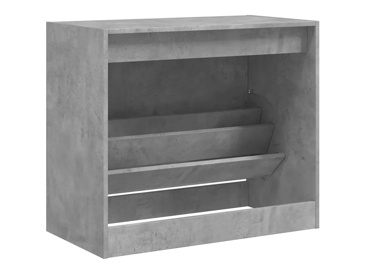 Zapatero gris hormigón 80x42x69 cm madera de ingeniería