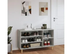 Zapatero gris hormigón 102x36x60 cm Madera de ingeniería