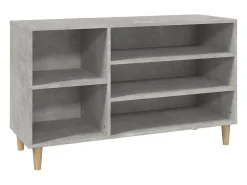 Zapatero gris hormigón 102x36x60 cm Madera de ingeniería