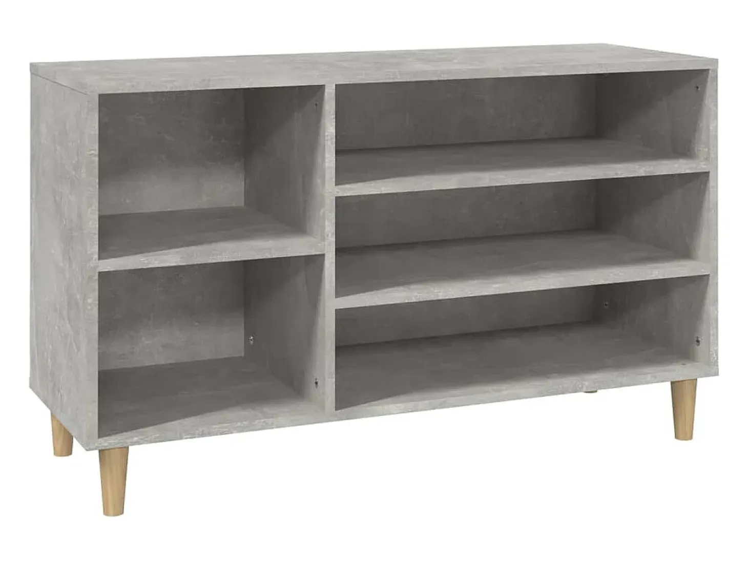 Zapatero gris hormigón 102x36x60 cm Madera de ingeniería