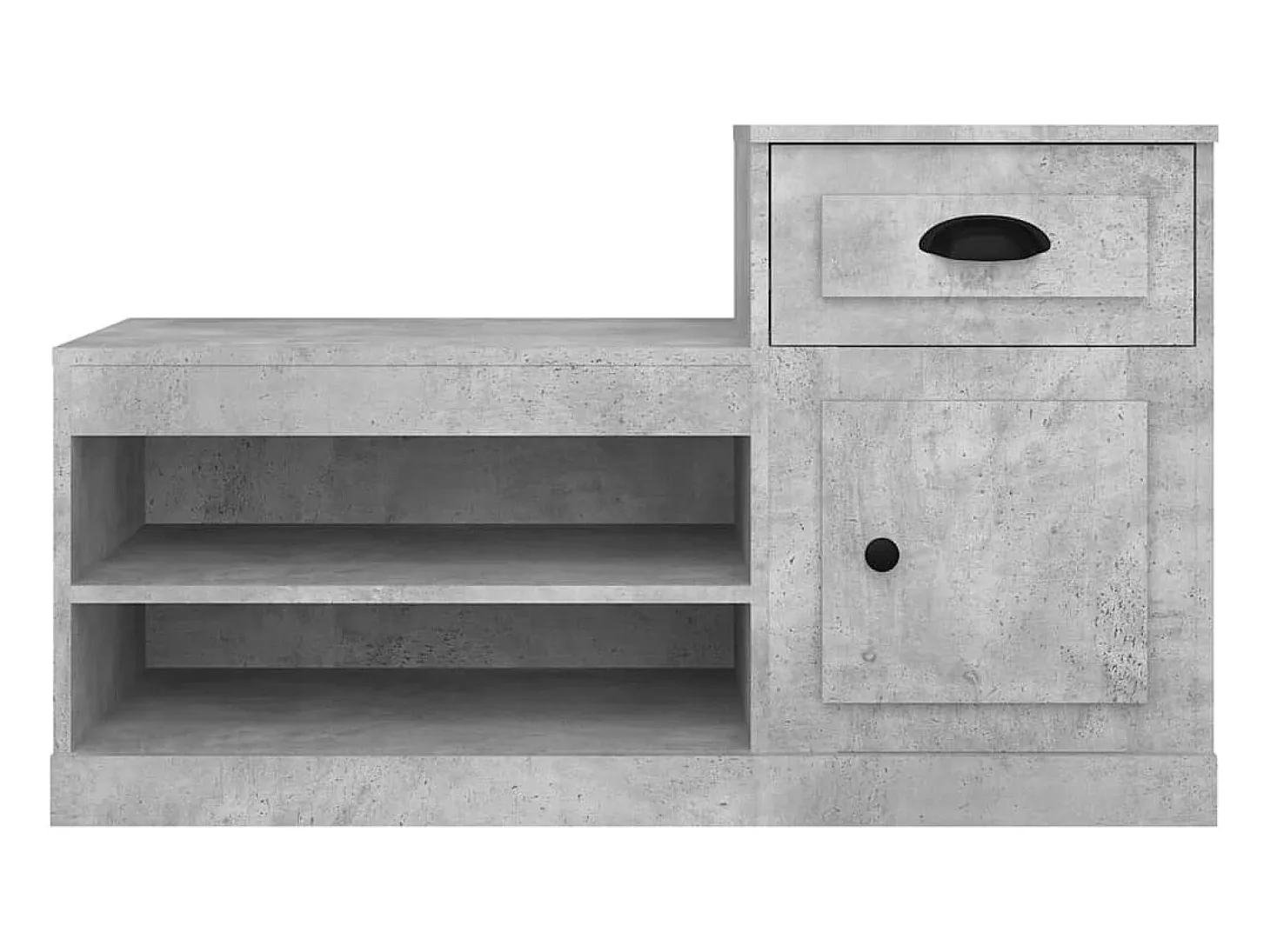 Zapatero gris hormigón 100x42x60 cm madera de ingeniería