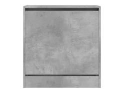 Zapatero gris hormigón 60x34x63,5 cm madera de ingeniería