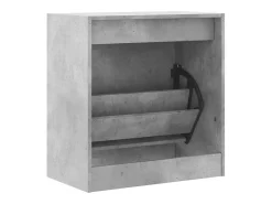 Zapatero gris hormigón 60x34x63,5 cm madera de ingeniería