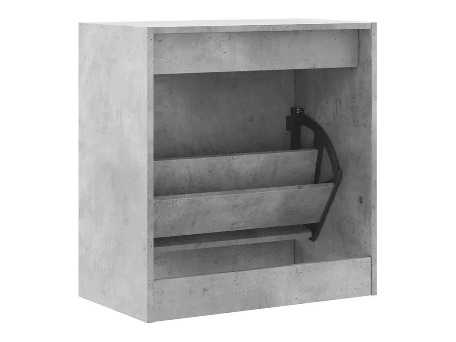 Zapatero gris hormigón 60x34x63,5 cm madera de ingeniería