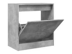 Zapatero gris hormigón 60x34x63,5 cm madera de ingeniería