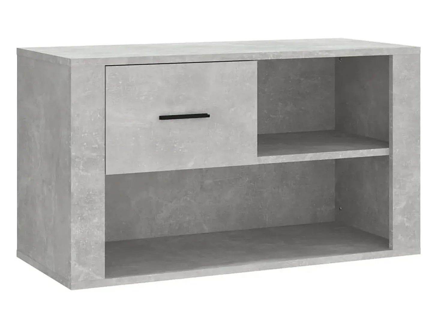 Zapatero gris hormigón 80x35x45 cm Madera de ingeniería