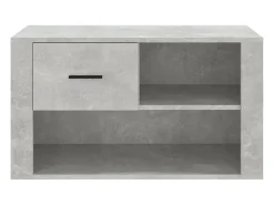 Zapatero gris hormigón 80x35x45 cm Madera de ingeniería