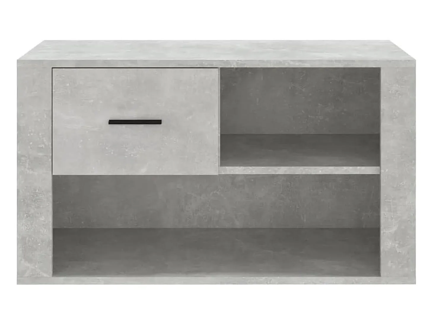 Zapatero gris hormigón 80x35x45 cm Madera de ingeniería