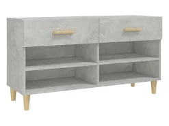 Zapatero gris hormigón 102x35x55 cm Madera de ingeniería