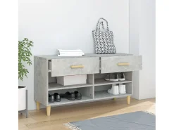Zapatero gris hormigón 102x35x55 cm Madera de ingeniería