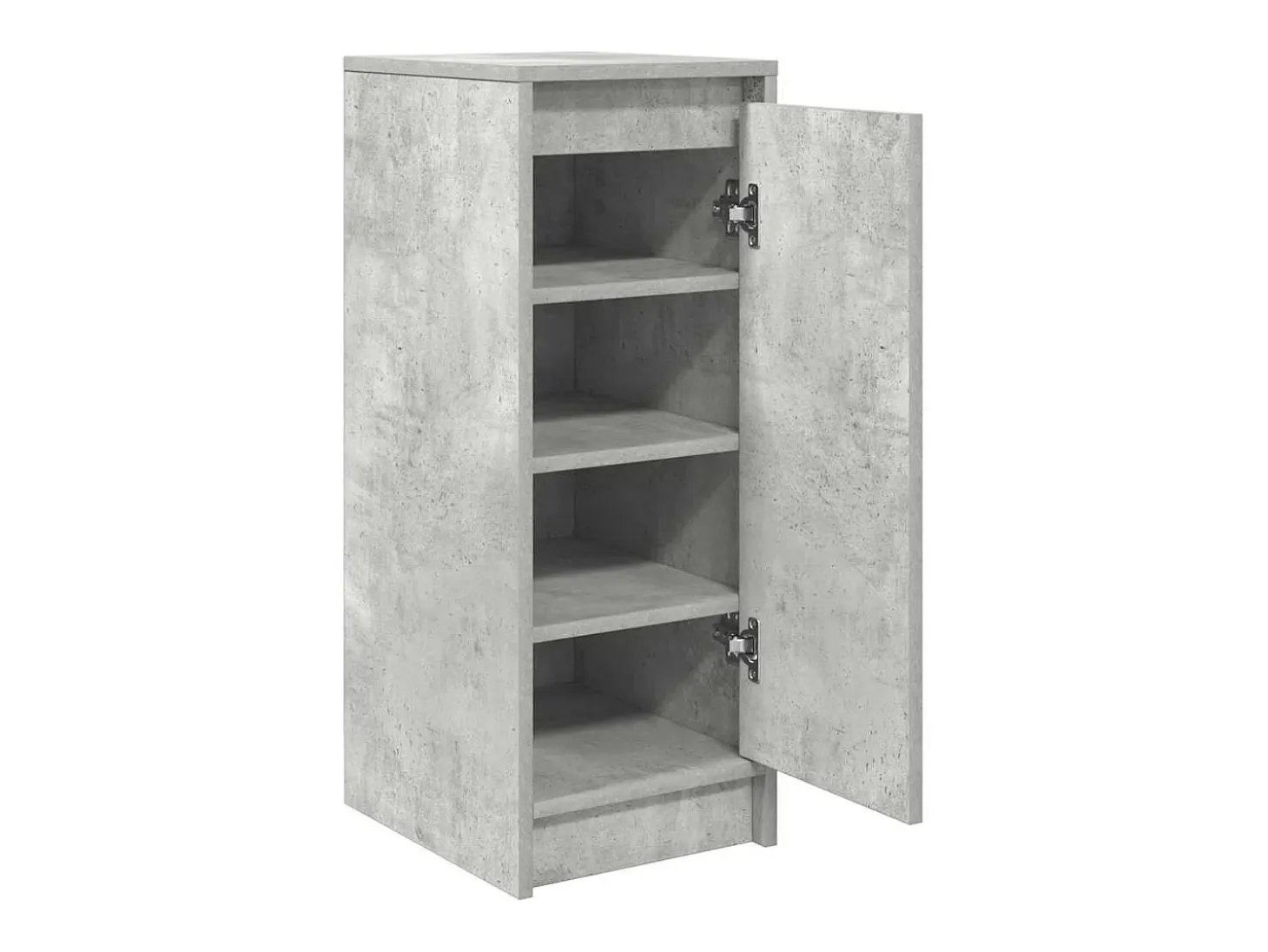 Zapatero gris hormigón 29,5x34x76 cm madera de ingeniería