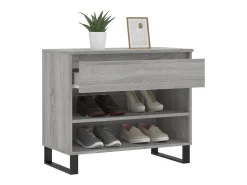 Zapatero gris hormigón 70x36x60 cm Madera de ingeniería