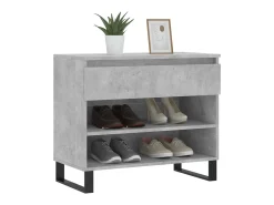 Zapatero gris hormigón 70x36x60 cm Madera de ingeniería