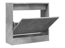 Zapatero gris hormigón 60x21x57 cm madera de ingeniería