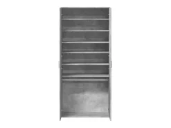 Zapatero gris hormigón 80x39x178 cm Madera de ingeniería
