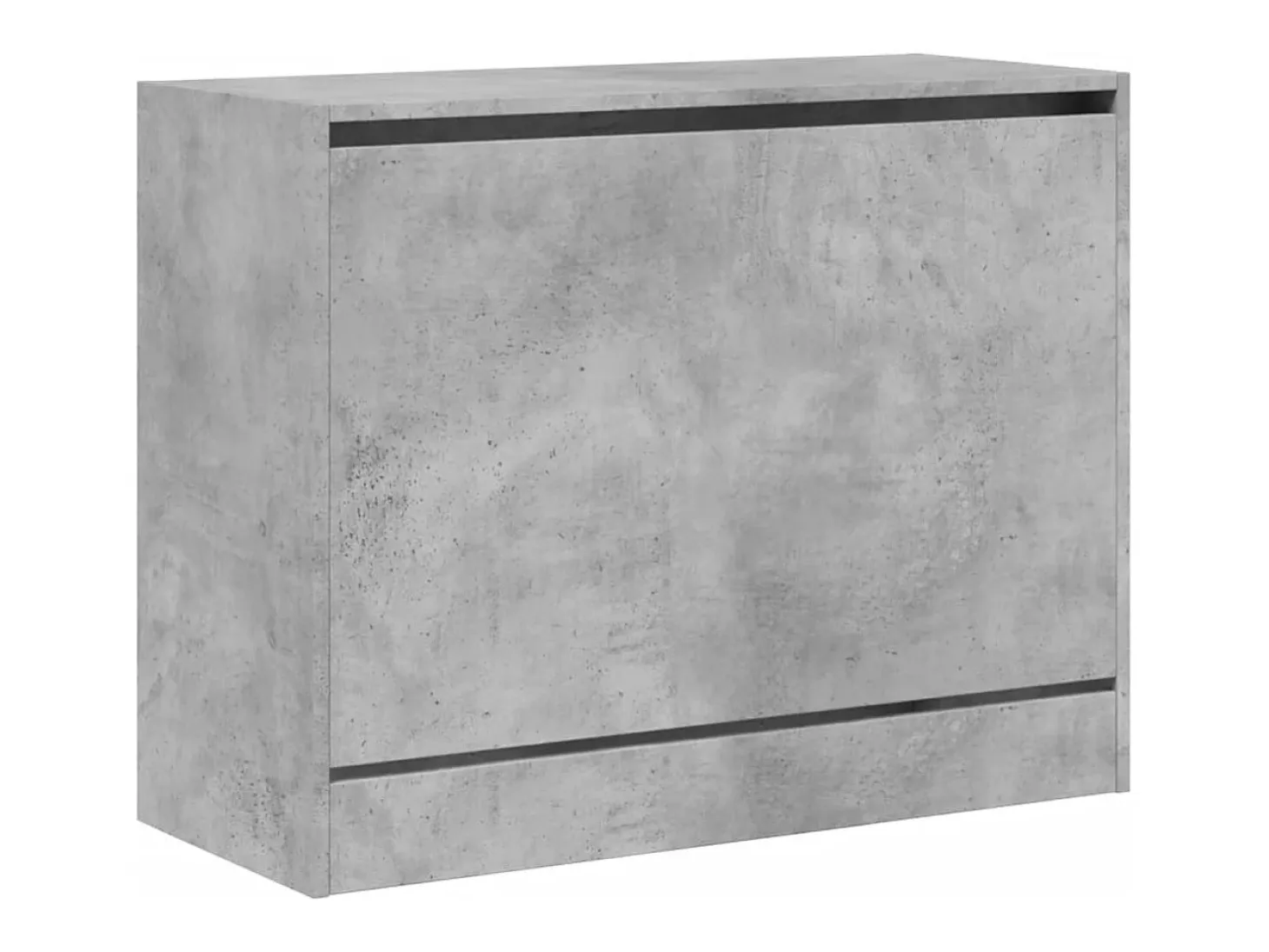 Zapatero gris hormigón 80x34x63 cm madera de ingeniería