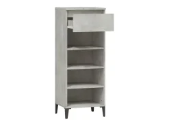 Zapatero Gris Hormigón 40x36x105 cm Madera de Ingeniería