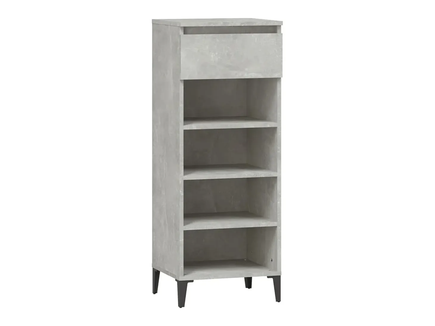 Zapatero Gris Hormigón 40x36x105 cm Madera de Ingeniería