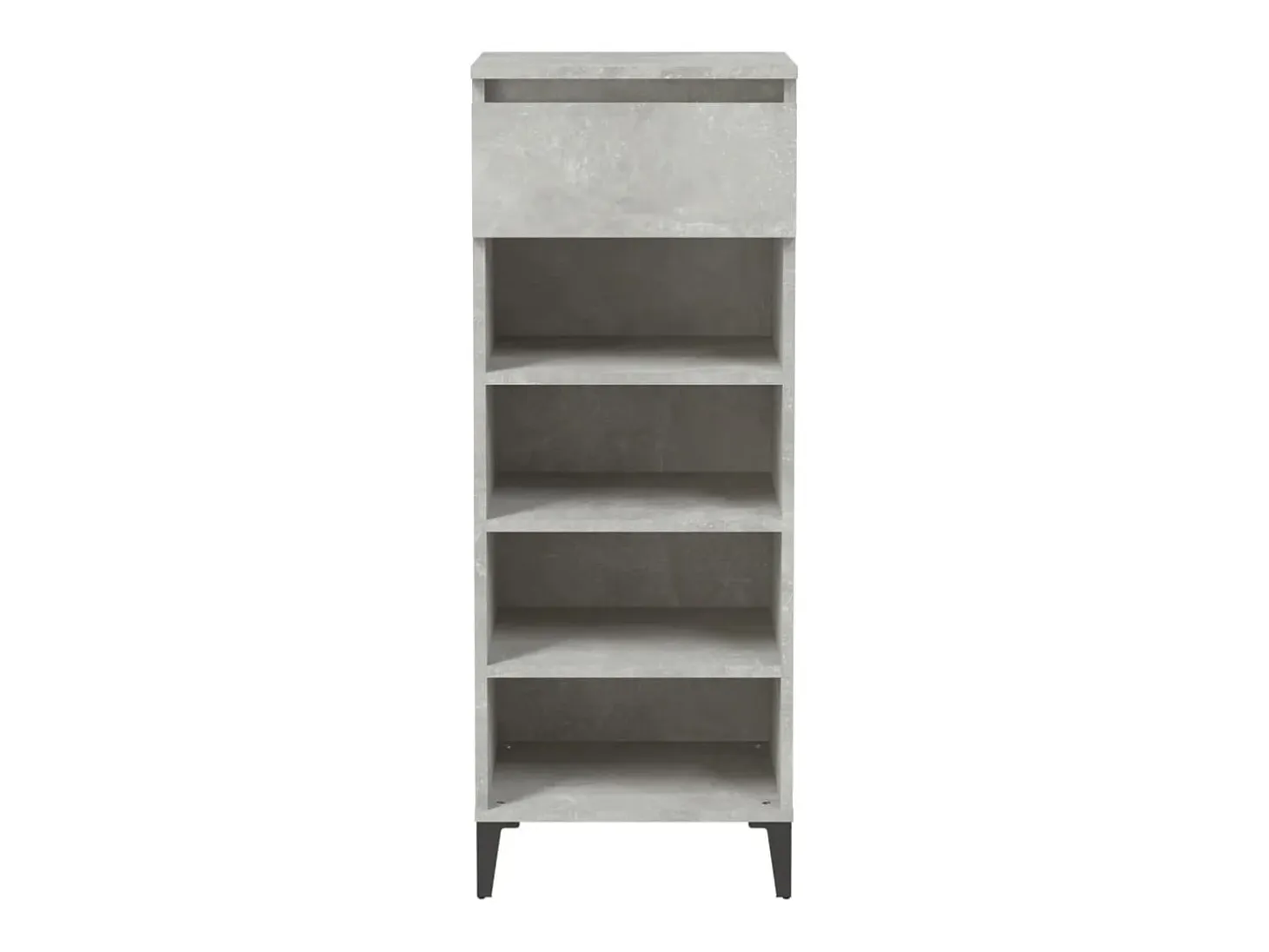 Zapatero Gris Hormigón 40x36x105 cm Madera de Ingeniería