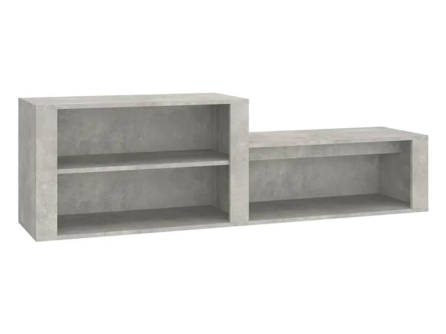Zapatero gris hormigón 150x35x45 cm Madera de ingeniería
