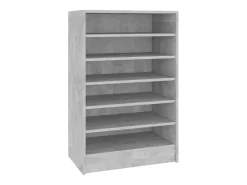 Zapatero gris hormigón 60x35x92 cm Madera de ingeniería