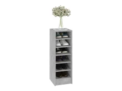 Zapatero Gris Hormigón 31,5x35x90 cm Madera de Ingeniería