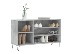 Zapatero gris hormigón 102x36x60 cm Madera de ingeniería
