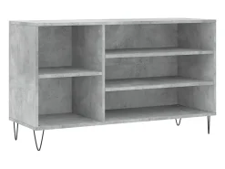 Zapatero gris hormigón 102x36x60 cm Madera de ingeniería