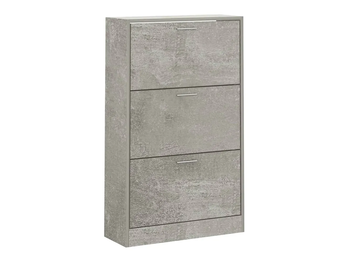 Zapatero gris hormigón 63x24x103 cm Madera de ingeniería
