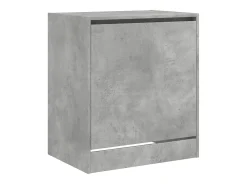 Zapatero gris hormigón 60x42x69 cm madera de ingeniería